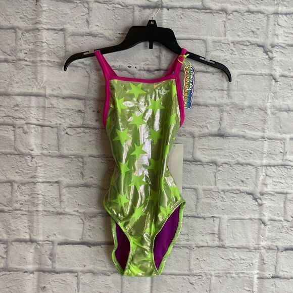The Finals Other - The Finals Funnies Girls Astrofoil Flutterback One Piece Swimsuit NWT Size 26